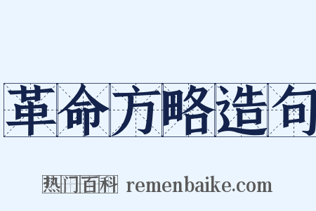 革命方略造句是什么意思的图片